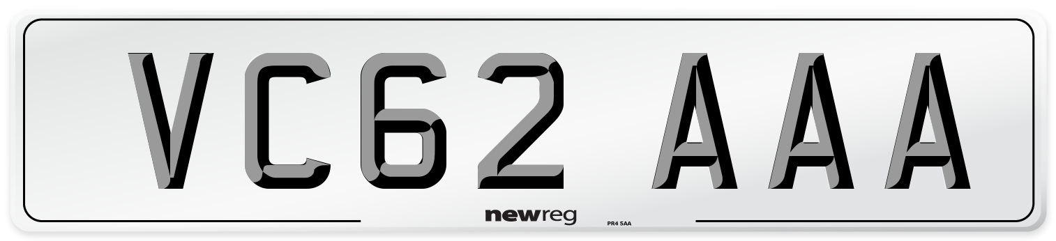 VC62 AAA Number Plate from New Reg